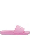 Palm Angels Logo-embossed Pool Slides In Pink