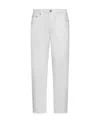 Palm Angels Logo-embossed Straight Jeans In White