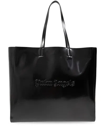 Palm Angels Logo-embossed Tote Bag In Black