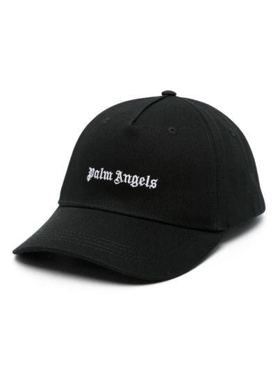 Palm Angels Cappello Baseball Logo Ricamato In Black