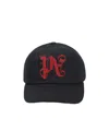 Palm Angels Logo-embroidered Cotton Baseball Cap In Black