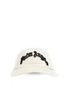Palm Angels Embroidered Logo Baseball Cap With Curved Peak In Negro