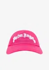 Palm Angels Logo Embroidered Baseball Cap In Pink