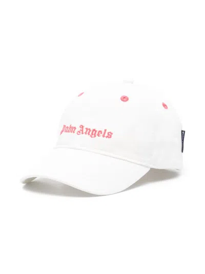 Palm Angels Kids' Logo-embroidered Baseball Cap In White