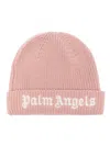 Palm Angels Logo-embroidered Beanie In 粉色