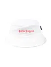 Palm Angels Logo-embroidered Bucket Hat In White