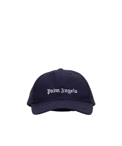 Palm Angels Logo-embroidered Cap In Black