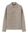 Palm Angels Club Check Logo Overshirt In Nude