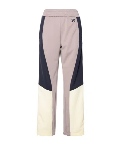 PALM ANGELS PALM ANGELS LOGO EMBROIDERED COLOUR-BLOCKED TRACK PANTS