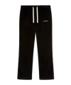 Palm Angels Logo Embroidered Drawstring Trousers In Black