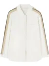 Palm Angels Logo Track Shirt In Neutrals