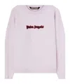 Palm Angels Logo-print Cotton Sweatshirt In Purple