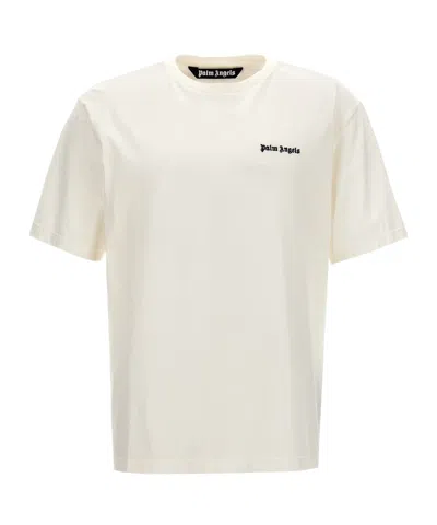 PALM ANGELS PALM ANGELS LOGO EMBROIDERED CREWNECK T-SHIRT