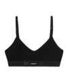Palm Angels Logo-embroidered Balconette Bra In Black