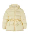 Palm Angels Belted Down Jacket In Nude