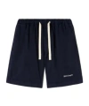 Palm Angels Logo-embroidered Drawstring Bermuda Shorts In Black