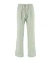 Palm Angels Logo Embroidered Drawstring Pants In Green