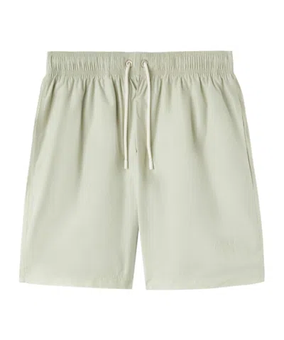 Palm Angels Logo-embroidered Swim Shorts In Grey