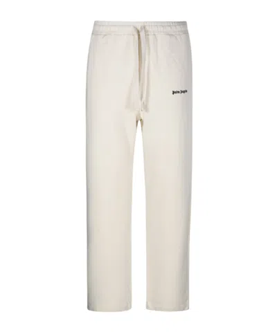 Palm Angels Logo-embroidered Drawstring Track Pants In White