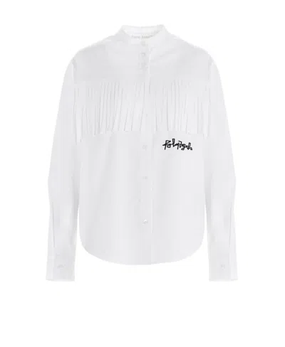 PALM ANGELS PALM ANGELS FRINGE-DETAILED SHIRT