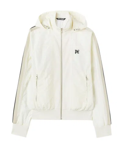 PALM ANGELS PALM ANGELS LOGO EMBROIDERED HOODED JACKET