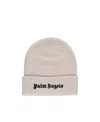 Palm Angels Logo Embroidered Knit Beanie In Nude