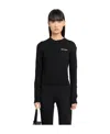 Palm Angels Logo Embroidered Knitted Jumper In Multicolor
