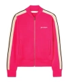Palm Angels Logo Embroidered Track Jacket In Pink