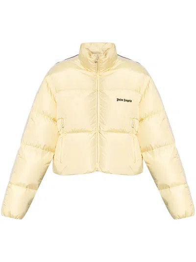 PALM ANGELS LOGO-EMBROIDERED PUFFER JACKET