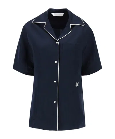 Palm Angels Short-sleeved Pajama In 蓝色的