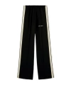 Palm Angels Track Pants With Elastic Waistband And Side Stripes In Black