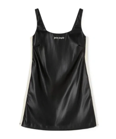 PALM ANGELS PALM ANGELS LOGO EMBROIDERED SLEEVELESS MINI DRESS