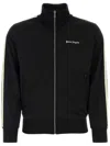 Palm Angels Black High Neck Sweatshirt With Logo Lettering On The Front In Wool Blend Man In 黑色