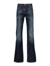 Palm Angels Monogram Patch Straight-leg Jeans In Light Wash