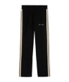 Palm Angels Men's Crochet Side-stripe Track Pants In Black