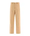 Palm Angels Monogram Tailored Pants In Nude