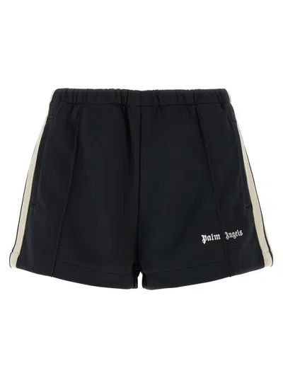 Palm Angels Side-stripe Track Shorts In Black