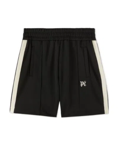 Palm Angels Monogram Track Shorts In Black