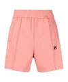 Palm Angels Logo-embroidered Track Shorts In Pink