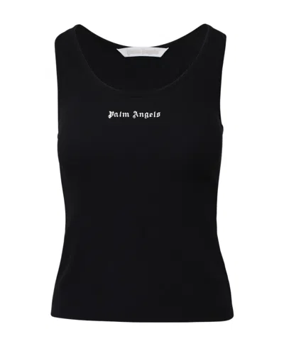 PALM ANGELS PALM ANGELS LOGO EMBROIDERED TANK TOP