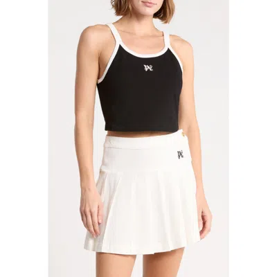 Palm Angels Logo Embroidered Tank Top In Black