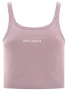 PALM ANGELS PALM ANGELS LOGO EMBROIDERED TANK TOP