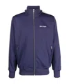 Palm Angels Track Jacket With Zipper In Blue