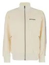 Palm Angels 'classic Logo' White Sweatshirt With Logo Printed On The Front In Neutral