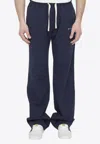 Palm Angels Logo Drawstring Track Pants In Blue