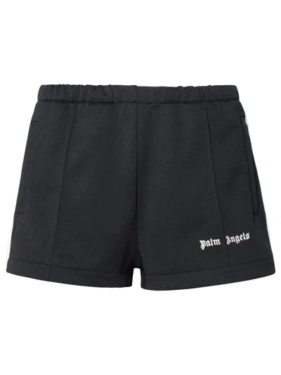 PALM ANGELS LOGO EMBROIDERED TRACK SHORTS