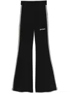 Palm Angels Classic Logo Fitted Pants In Black