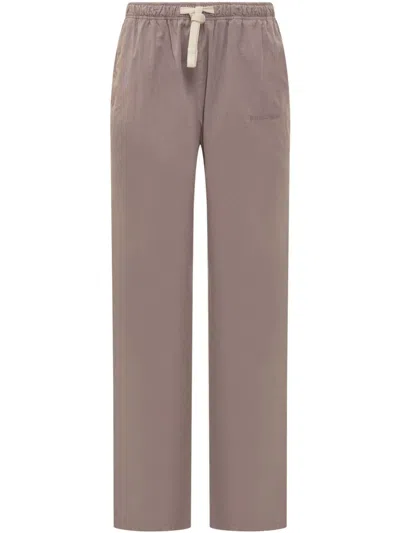 Palm Angels Logo-embroidered Trousers In Pink