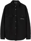 Palm Angels Virgin Wool Shirt In Black