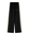 Palm Angels Track Pants With Elastic Waistband And Side Stripes In Black
